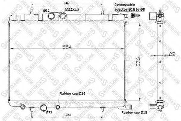 STELLOX 1025123SX Радиатор, охлаждение двигателя