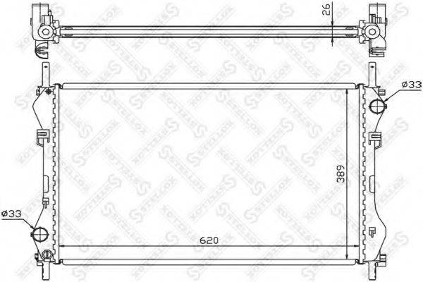 STELLOX 1025132SX Радиатор, охлаждение двигателя