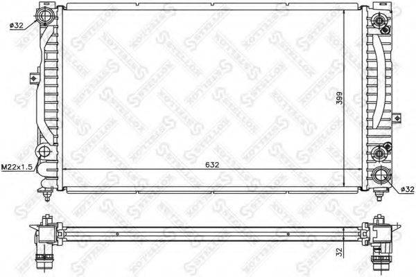 STELLOX 1025139SX Радиатор, охлаждение двигателя