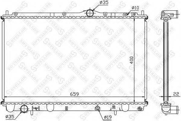 STELLOX 1025142SX Радиатор, охлаждение двигателя