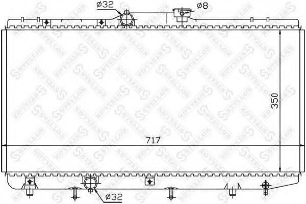 STELLOX 1025156SX Радиатор, охлаждение двигателя