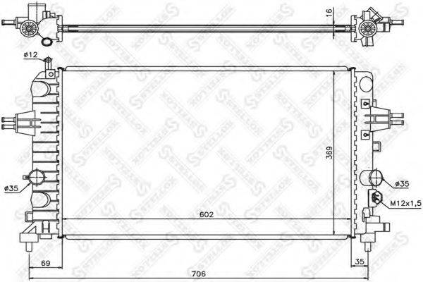 STELLOX 1025176SX Радиатор, охлаждение двигателя