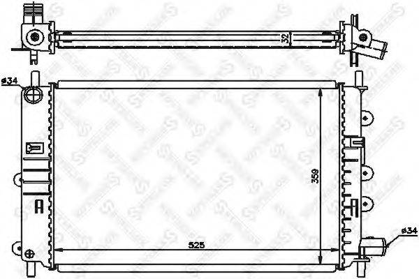 STELLOX 1025214SX Радиатор, охлаждение двигателя