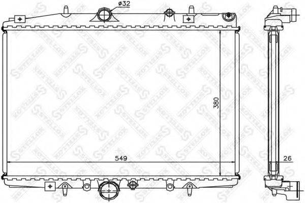 STELLOX 1025229SX Радиатор, охлаждение двигателя