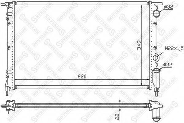 STELLOX 1025235SX Радиатор, охлаждение двигателя