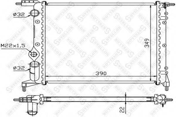 STELLOX 1025236SX Радиатор, охлаждение двигателя