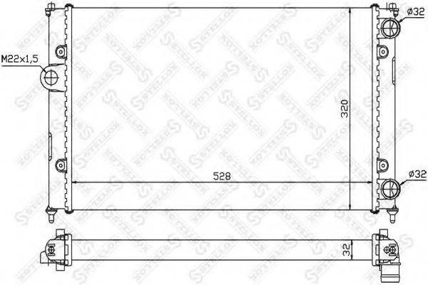 STELLOX 1025244SX Радиатор, охлаждение двигателя
