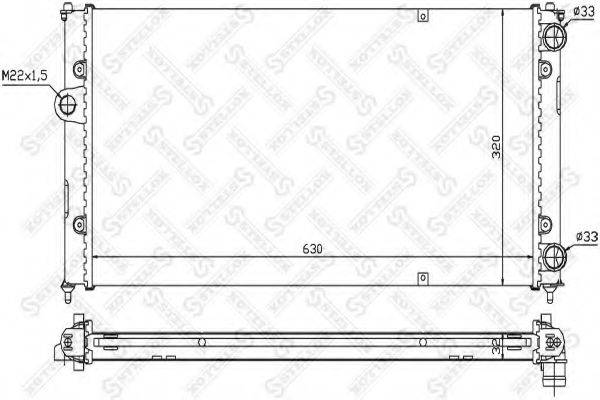 STELLOX 1025245SX Радиатор, охлаждение двигателя