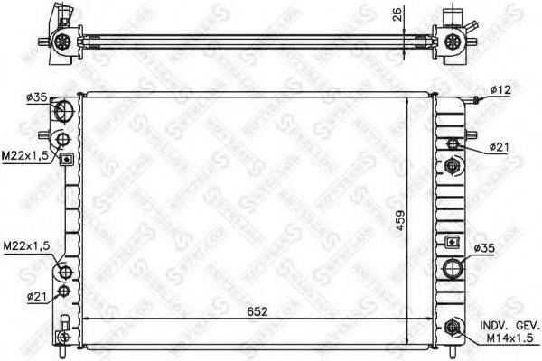 STELLOX 1025247SX Радиатор, охлаждение двигателя