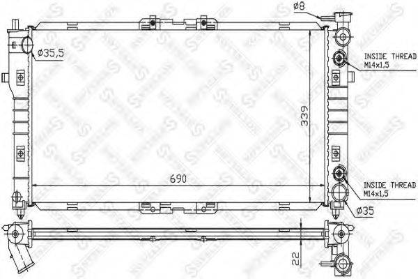 STELLOX 1025254SX Радиатор, охлаждение двигателя