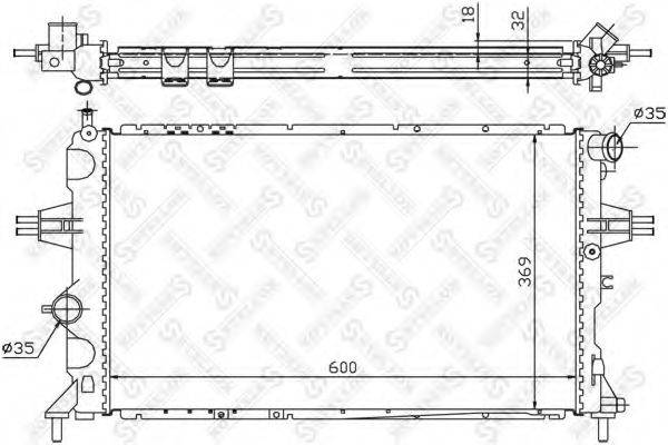 STELLOX 1025268SX Радиатор, охлаждение двигателя