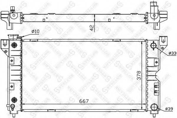 STELLOX 1025283SX Радиатор, охлаждение двигателя