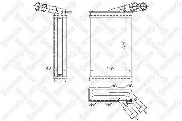 STELLOX 1035005SX Теплообменник, отопление салона