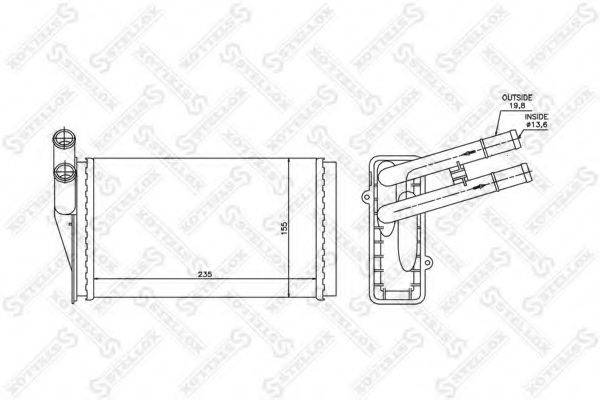 STELLOX 1035021SX Теплообменник, отопление салона