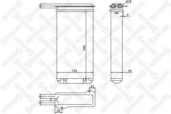 STELLOX 1035022SX Теплообменник, отопление салона