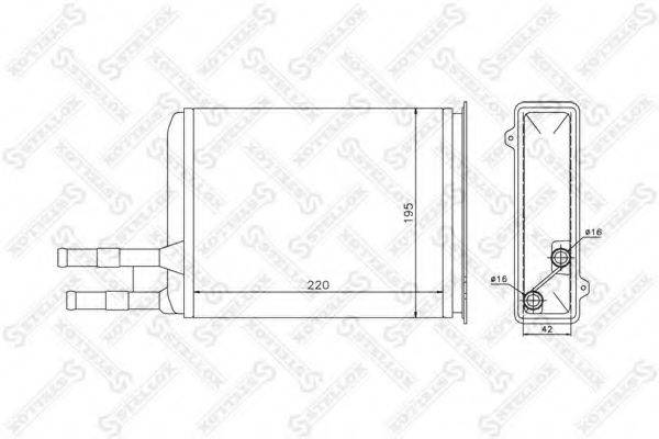 STELLOX 1035025SX Теплообменник, отопление салона