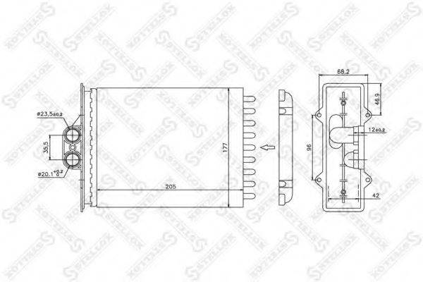 STELLOX 1035056SX Теплообменник, отопление салона