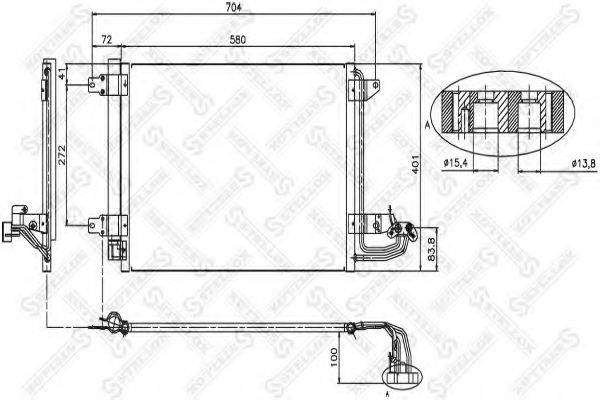 STELLOX 1045023SX Конденсатор, кондиционер