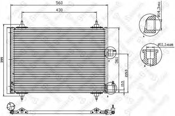 STELLOX 1045057SX Конденсатор, кондиционер