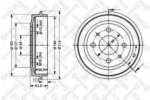 STELLOX 60252309SX Тормозной барабан