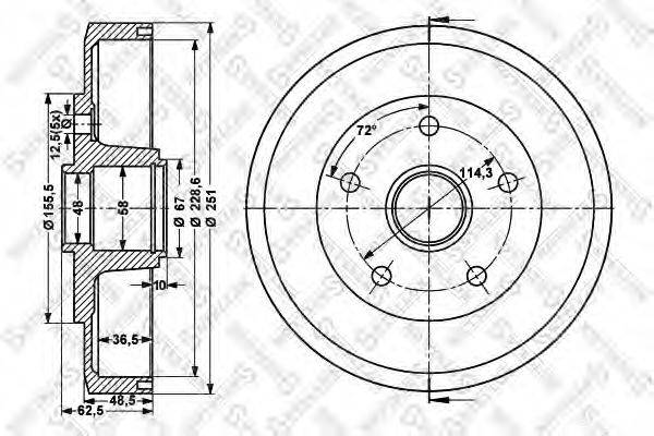 STELLOX 60253210SX Тормозной барабан