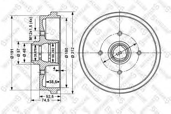 STELLOX 60254708SX Тормозной барабан