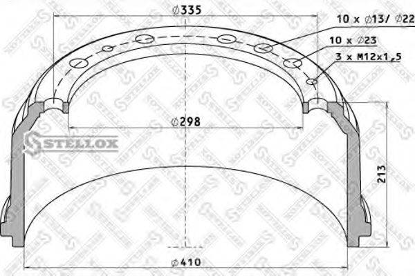 STELLOX 8500013SX Тормозной барабан