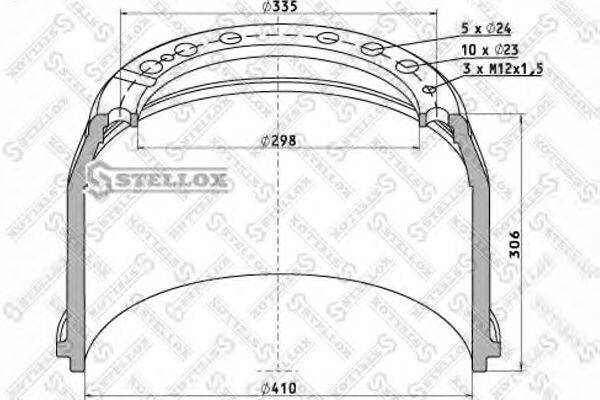 STELLOX 8500031SX Тормозной барабан