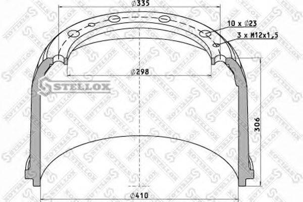 STELLOX 8500032SX Тормозной барабан