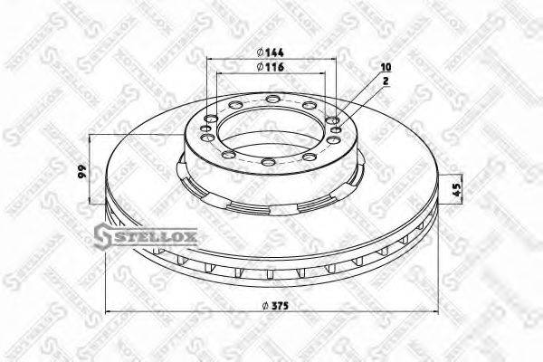 STELLOX 8500704SX Тормозной диск