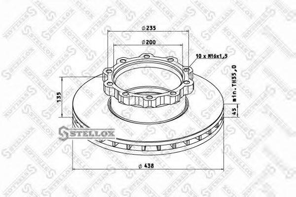 STELLOX 8500715SX Тормозной диск