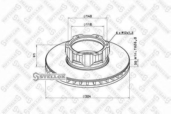 STELLOX 8500722SX Тормозной диск