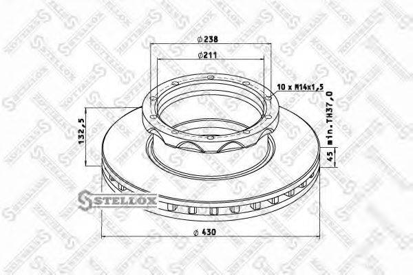 STELLOX 8500728SX Тормозной диск