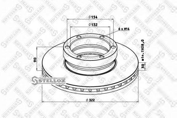 STELLOX 8500732SX Тормозной диск