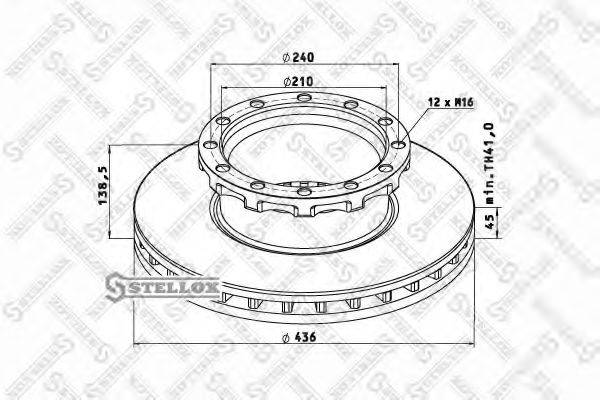 STELLOX 8500743SX Тормозной диск