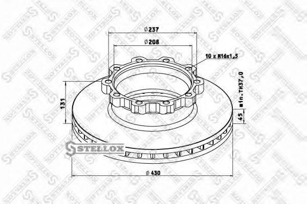 STELLOX 8500749SX Тормозной диск