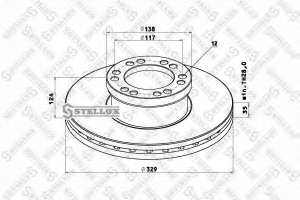 STELLOX 8500757SX Тормозной диск