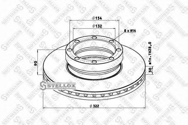 STELLOX 8500760SX Тормозной диск