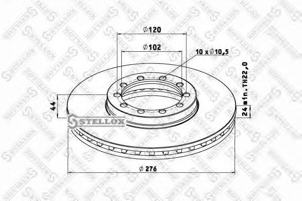 STELLOX 8500796SX Тормозной диск