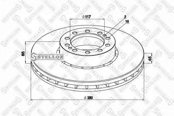 STELLOX 8500818SX Тормозной диск