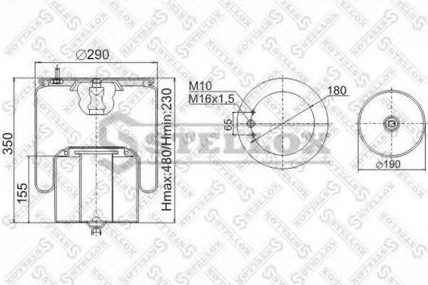 STELLOX 9047131SX Кожух пневматической рессоры