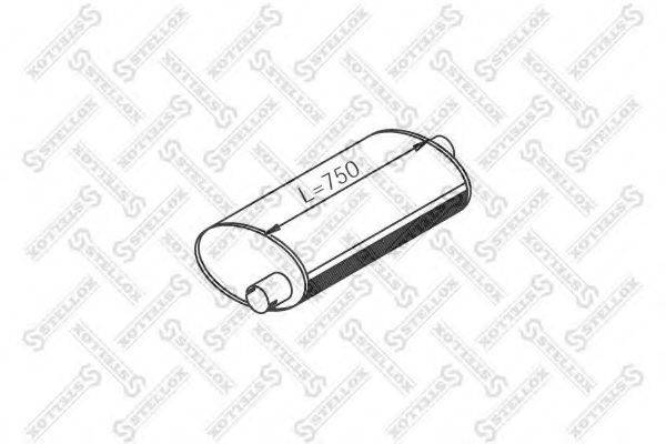 STELLOX 8203070SX Средний / конечный глушитель ОГ