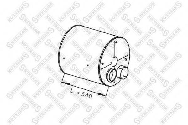 STELLOX 8203087SX Средний / конечный глушитель ОГ