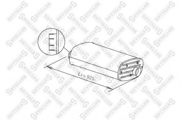 STELLOX 8203106SX Средний / конечный глушитель ОГ