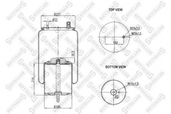 STELLOX 8400117SX Кожух пневматической рессоры