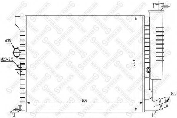STELLOX 1025029SX Радиатор, охлаждение двигателя