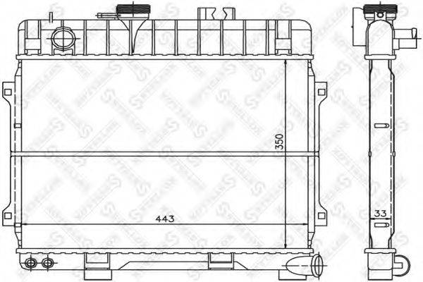 STELLOX 1025117SX Радиатор, охлаждение двигателя