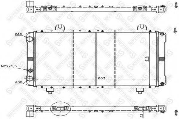 STELLOX 1025228SX Радиатор, охлаждение двигателя