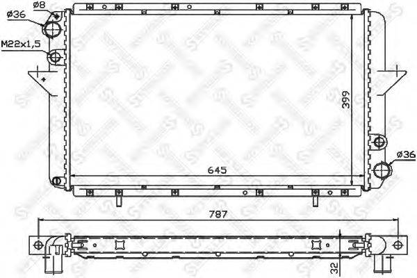 STELLOX 1025239SX Радиатор, охлаждение двигателя