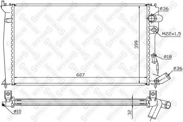 STELLOX 1025272SX Радиатор, охлаждение двигателя
